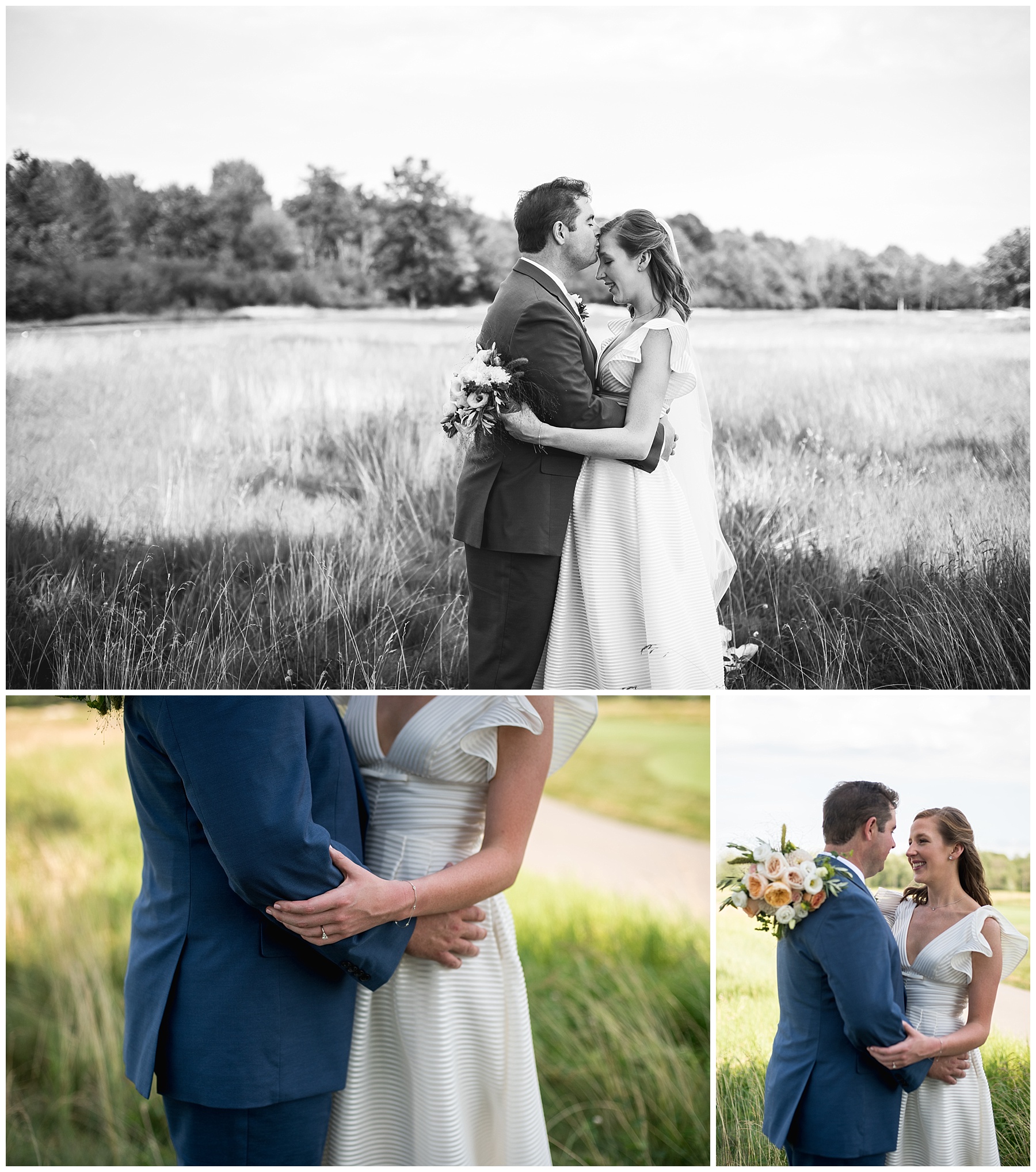 bride and groom portraits on wedding day