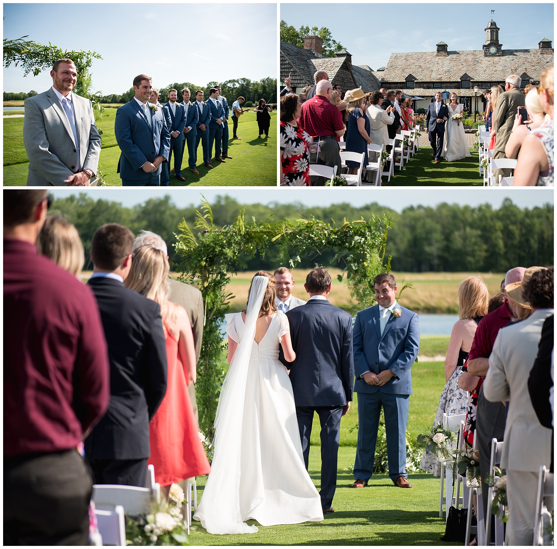 outdoor golf course wedding ceremony