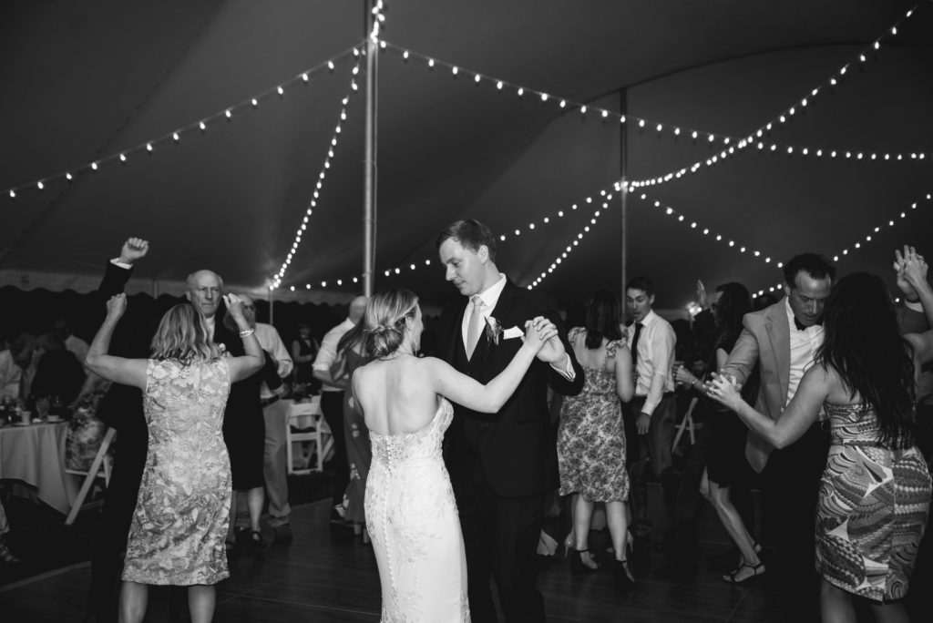 Buffalo NY wedding dance floor with live music