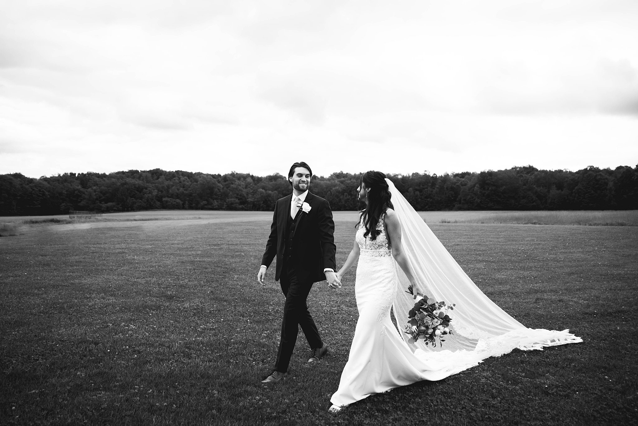 bride and groom photo at notting hill farm wedding